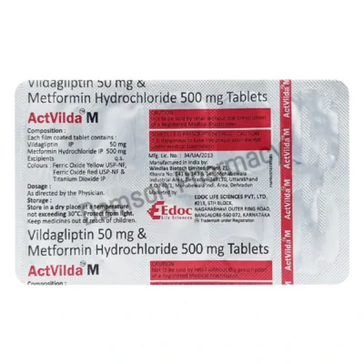 Actvilda M 50mg/500mg Tablet