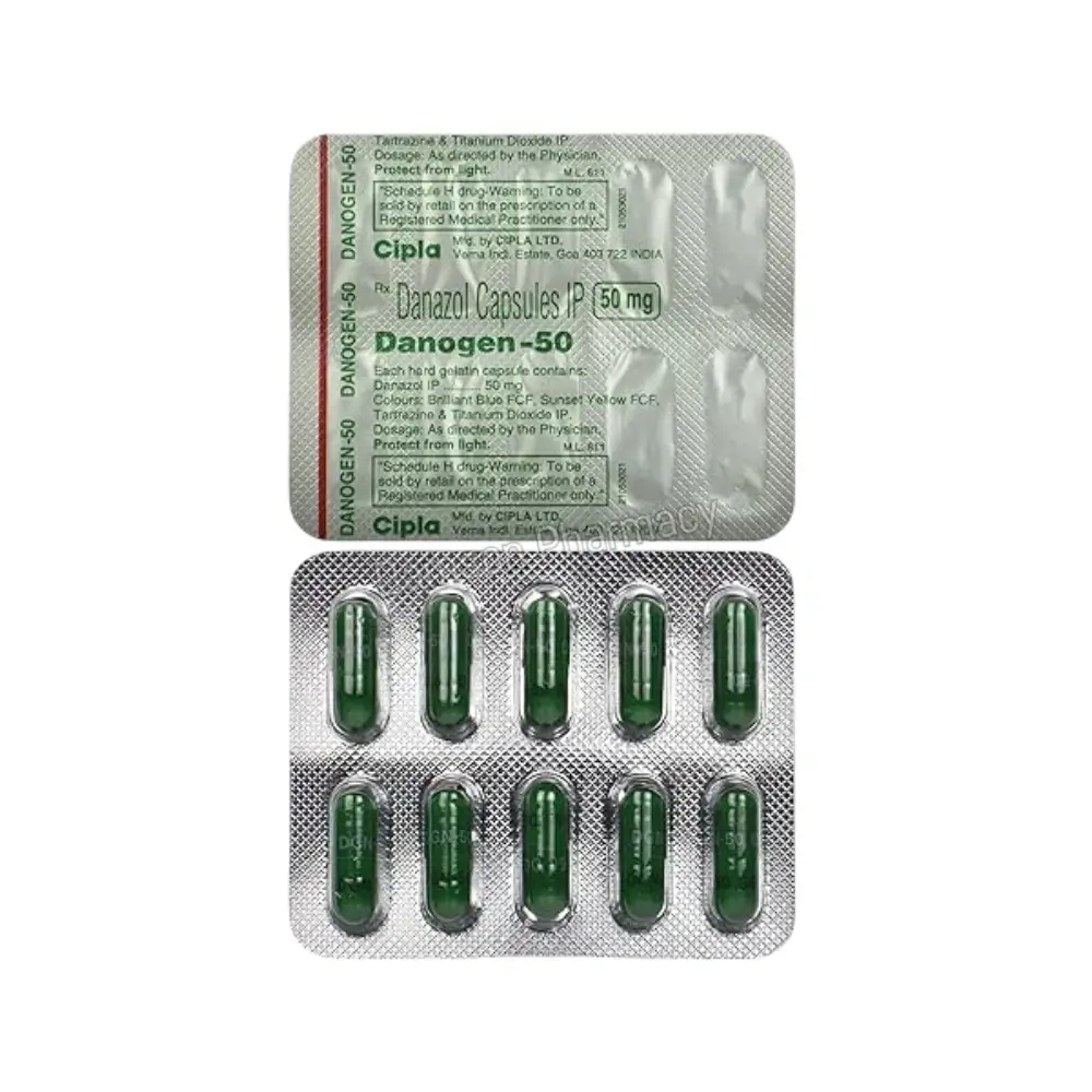 Danogen 50mg Blister Packaging of Capsules
