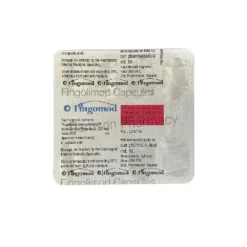 Fingolimod Capsules Back Strip Image