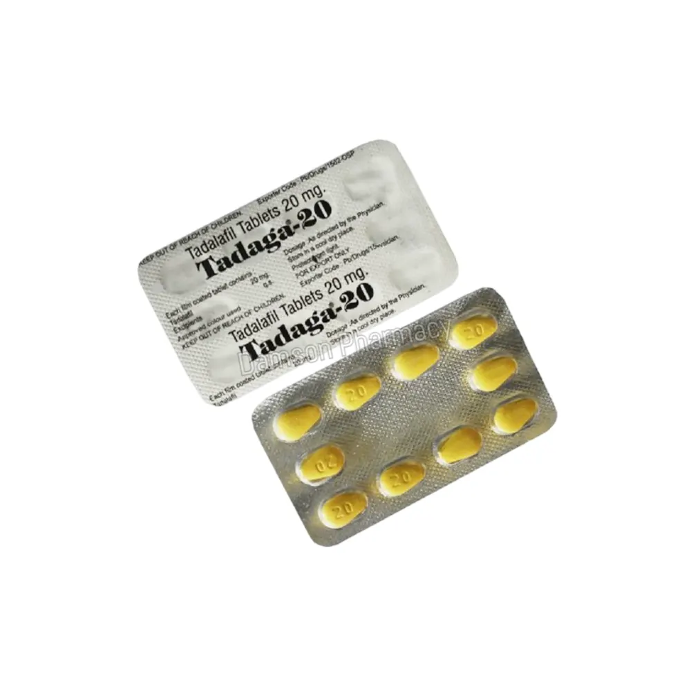Tadaga 20mg Front & Back Strip Image