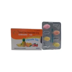 Kamagra Chewable 100mg Box & Blister Strip
